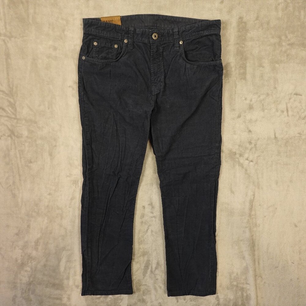 J Brand‎ Kane Slim Straight Corduroy Pants Men’s 36 Drab Navy Stretch